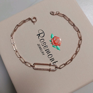 14k 로즈골드 체인 팔찌