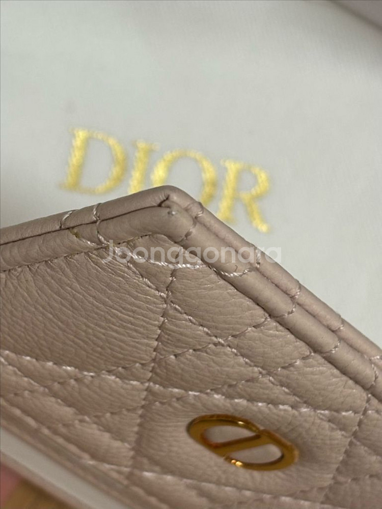 디올 카로 카드지갑 카프스킨 파우더핑크--3