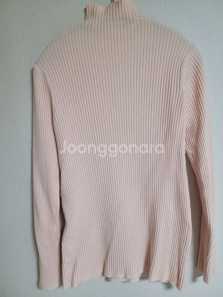 고급니트 아니베에프 반폴라니트 반목 골지 연핑크--1