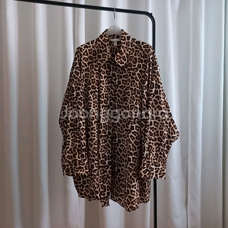 새상품급) h&m 호피 셔츠 블라우스 남방--1