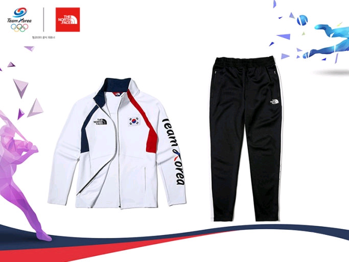 2018 자카르타 아시안게임 남성 한정판 노스페이스 국대 국가대표 팀코리아 단복 집업 유니폼--3
