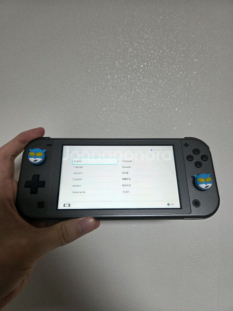 닌텐도 스위치 라이트(블루/디아루가&펄기아 에디션)+동숲칩--0