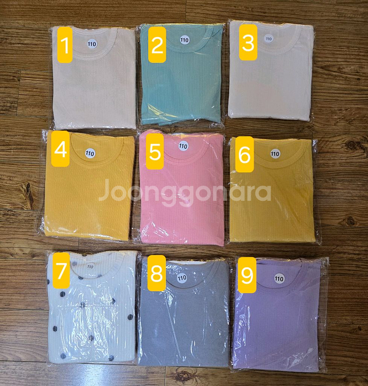 110 남아. 여아 가을내복 새상품 (6~8천원)--1