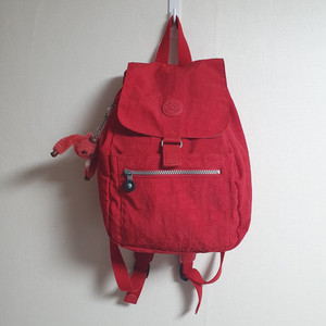 택포가 키플링 백팩 복조리 클래식 레드 가방