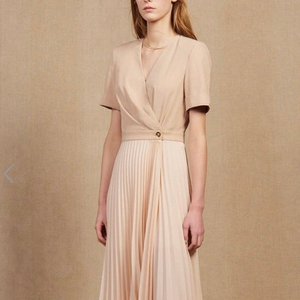 SANDRO 산드로 플리츠 랩 원피스 40