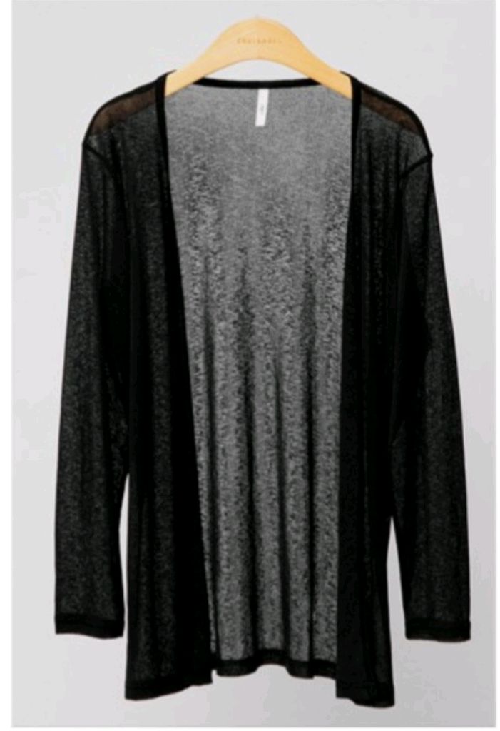 베이지 블랙 여름 가디건--1