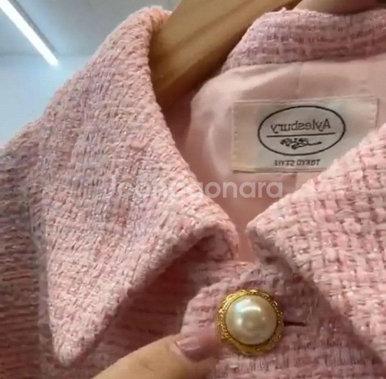 딸기우유 베이비핑크 트위드자켓 트위드투피스 셋업--6