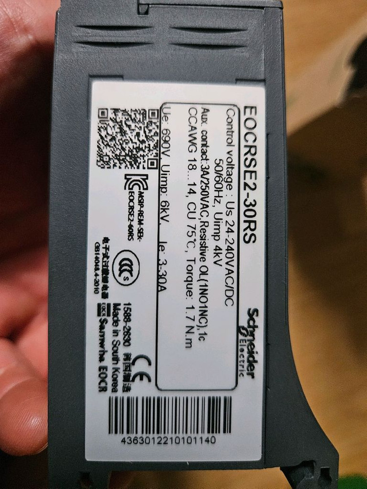 [미사용] 슈나이더 EOCR (모터보호계전기) 2종 판매합니다 (SE2-30RS / DS3-30S)--3