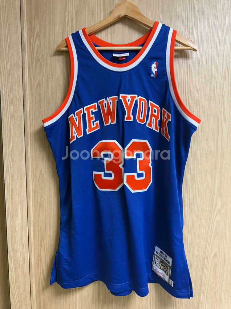 미첼앤네스 어센틱 뉴욕 닉스 33 패트릭 유잉 져지 XL--0