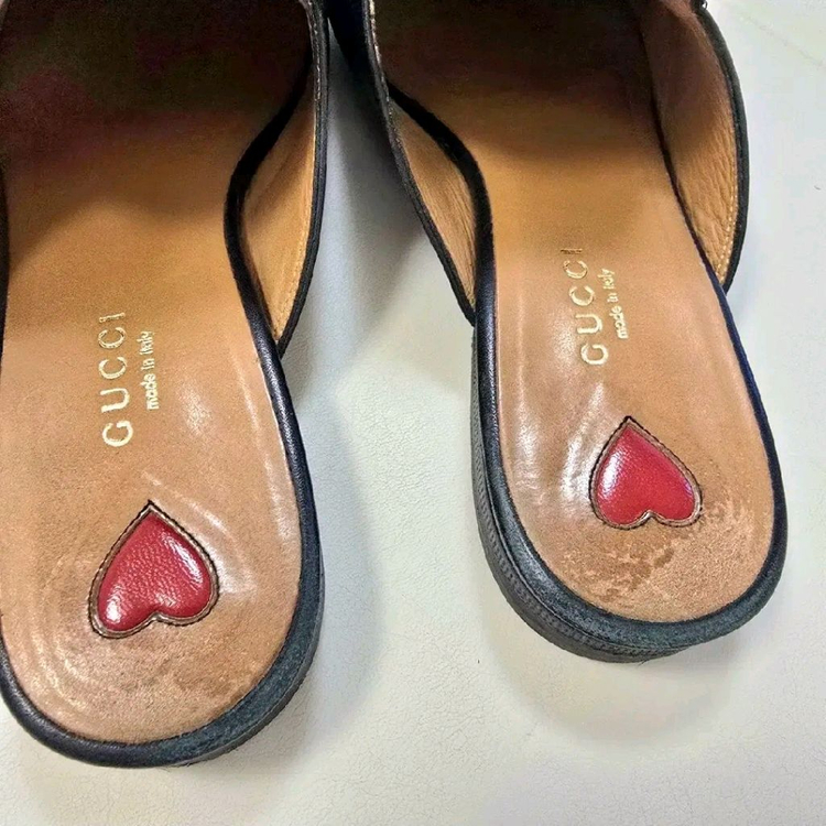 (정품) 구찌 프린스타운 장미자수 로퍼 슬리퍼 신발--4