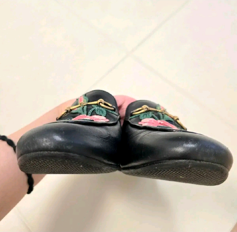 (정품) 구찌 프린스타운 장미자수 로퍼 슬리퍼 신발--6