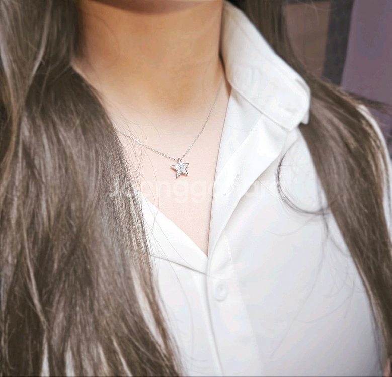 14k다이아몬드 별 목걸이--1