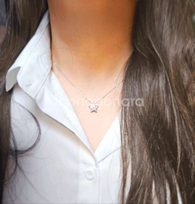 14k다이아몬드 별 목걸이--4