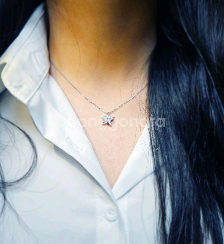 14k다이아몬드 별 목걸이--7