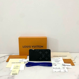 거의새것 루이비통 캔버스 코인 지퍼 카드지갑