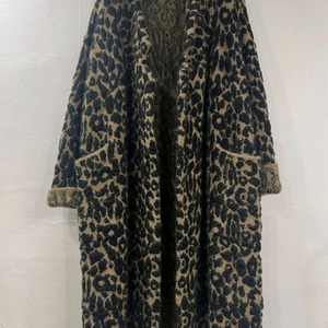 알파카 호피 롱코트