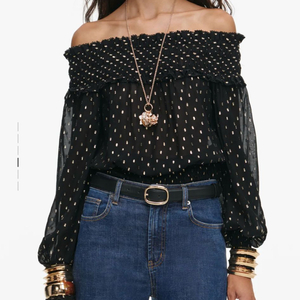 [새상품] 셀프포트레이트 오프숄더 탑 ( 산드로 마쥬 가니 코스 비비안웨스트우드 이자벨마랑 시에 로저비비에