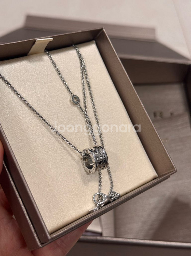 불가리 세이브더칠드런 실버 목걸이 풀박스 구성품 전부 있음--1