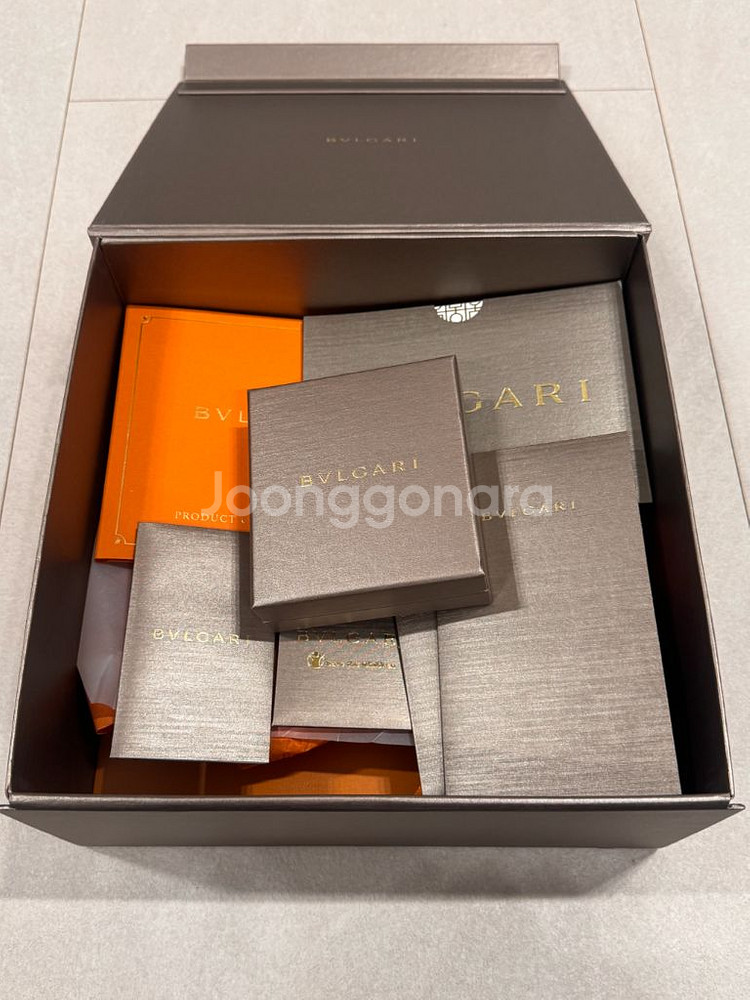 불가리 세이브더칠드런 실버 목걸이 풀박스 구성품 전부 있음--3