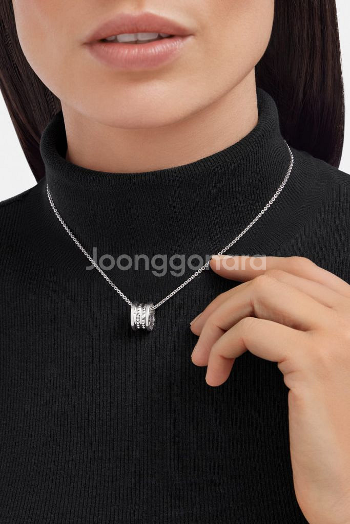 불가리 세이브더칠드런 실버 목걸이 풀박스 구성품 전부 있음--7