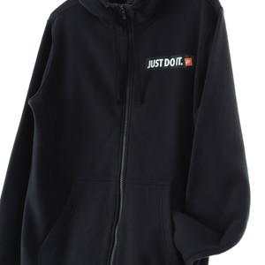 (M-L) 나이키 후드집업 시그니처 블랙 박시