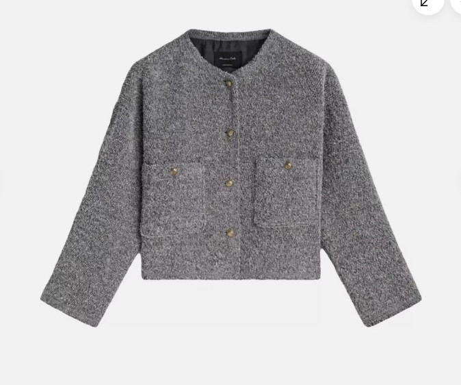 마시모두띠 부클자켓 s사이즈 그레이 새상품--1
