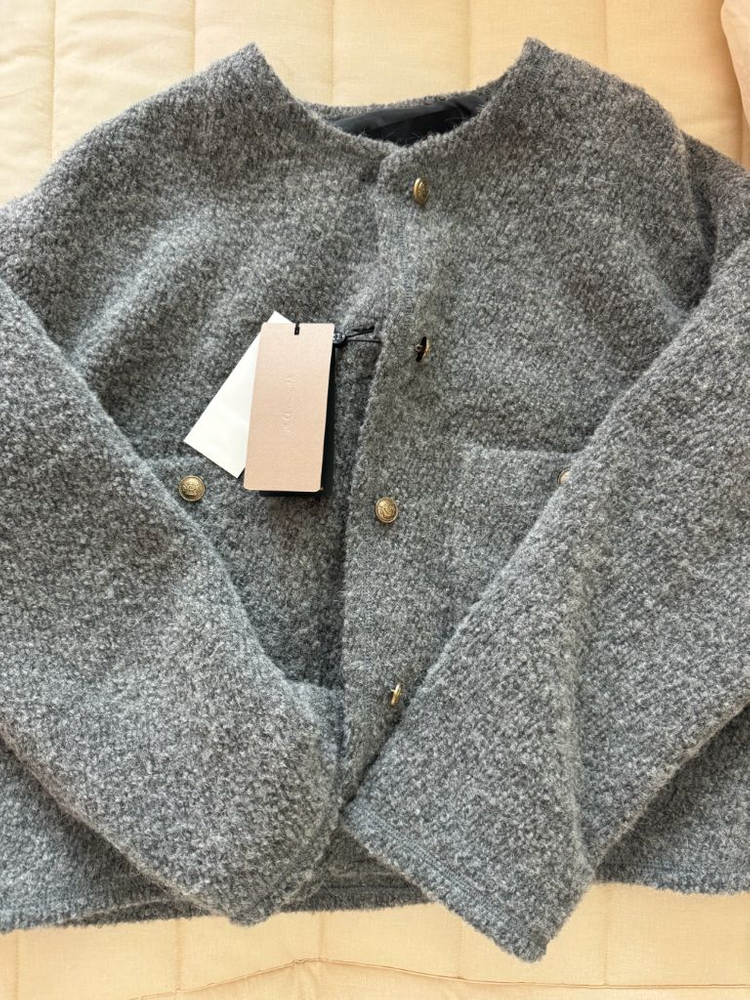 마시모두띠 부클자켓 s사이즈 그레이 새상품--2