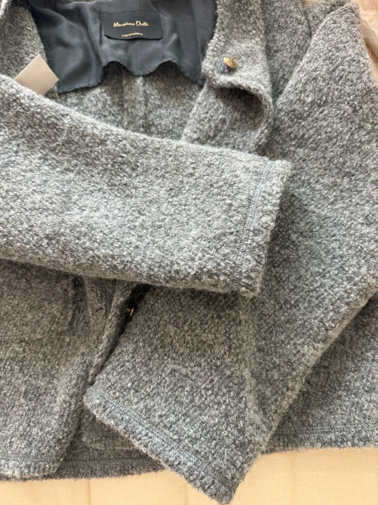 마시모두띠 부클자켓 s사이즈 그레이 새상품--4