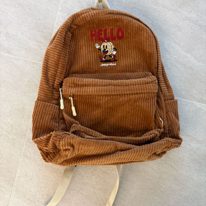 [새상품급] 젤리멜로 코듀로이 브라운 백팩, 브라운 가방
