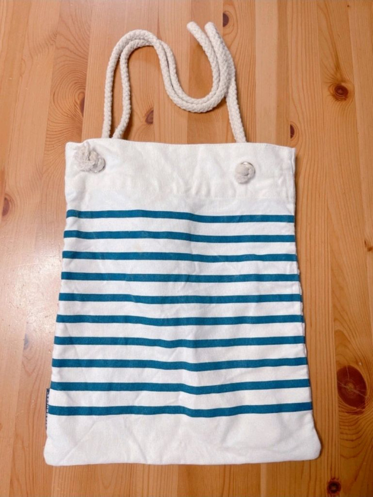 스타벅스 마린 스트라이프 에코백 데일리가방 여름가방 보부상 튼튼한가방 시장가방 여행가방 바다 비치룩 휴양지--2
