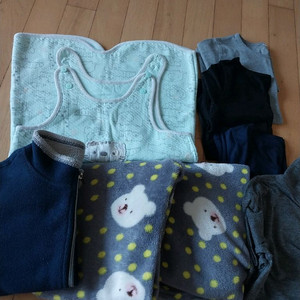 일괄7천원 5~6세 수면조끼 히트텍 수면바지 후리스