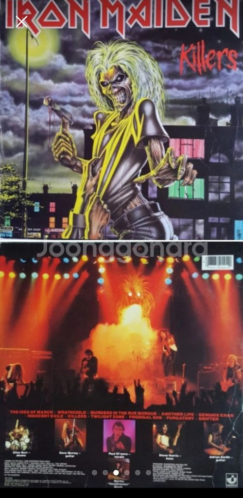 LP IRON MAIDEN 2집 KILLERS 유럽판--2
