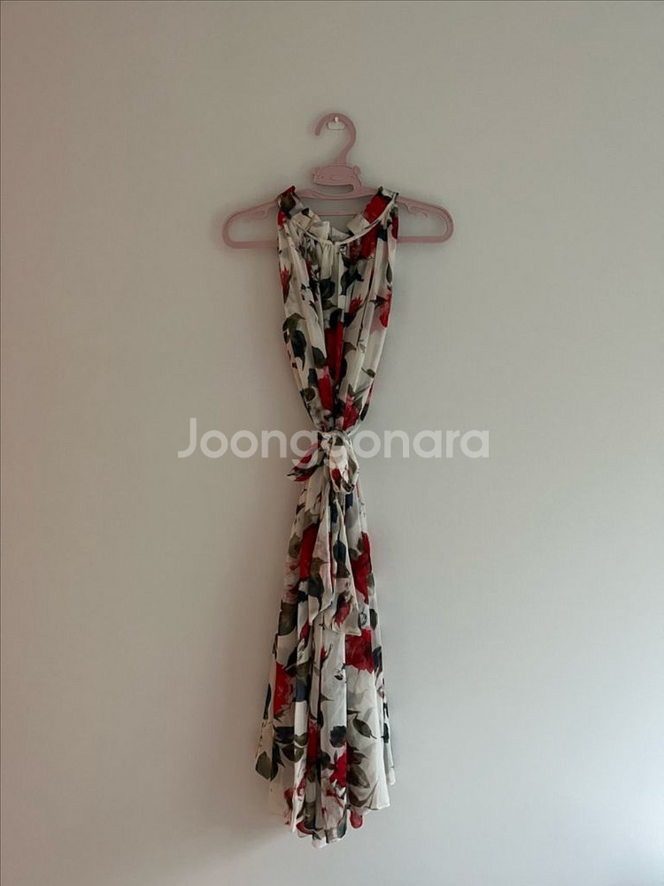 플로럴 패턴 휴양지 원피스--0