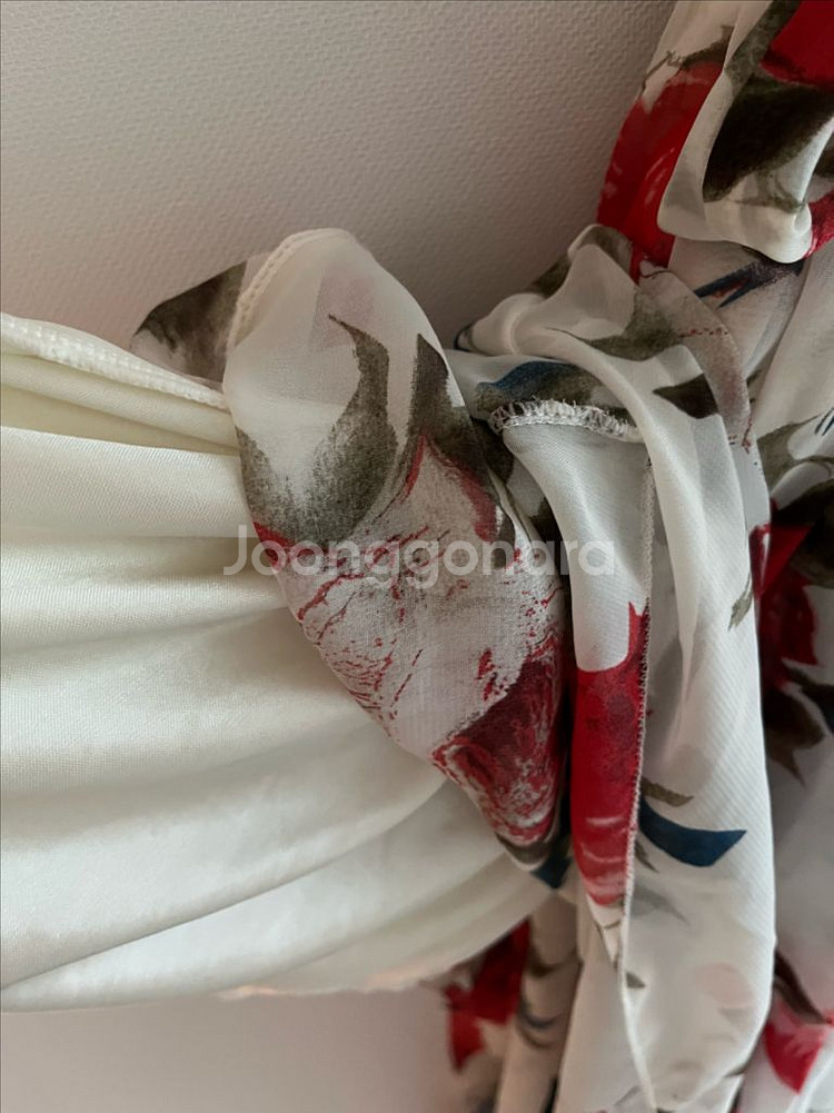 플로럴 패턴 휴양지 원피스--2