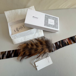 이태리 트윌리 실크 폭스퍼 스카프 (새상품)