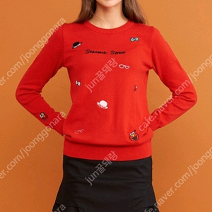 세서미 스트리트 골프 면티 여성 니트티 여성 퓨어코튼