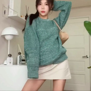 미친옷값!)빛날영)) iter 잇터 니트 포레스트 그린 M