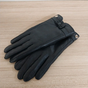 여성 메트로시티 리본 가죽 장갑