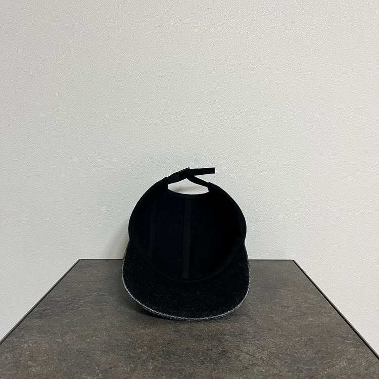 슈프림 워시드 데님 블랙 박스로고 캠프캡 모자--4