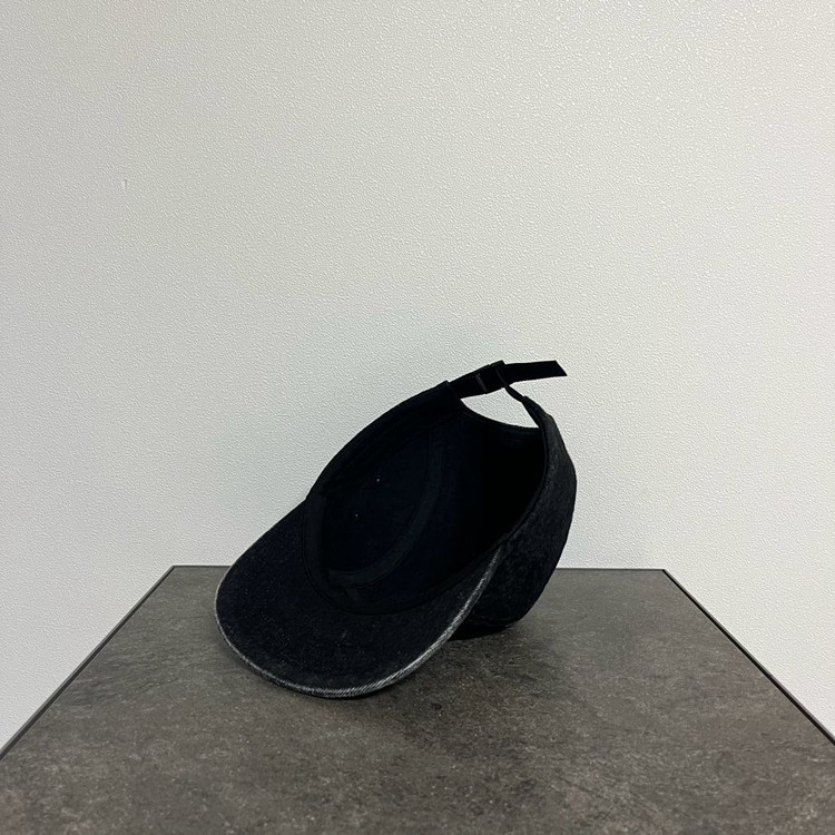 슈프림 워시드 데님 블랙 박스로고 캠프캡 모자--5