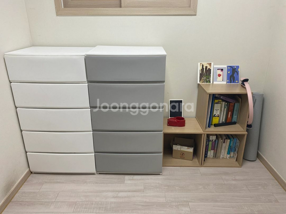 [무료배송]튼튼 수납왕 옷장 사출 선반 3단 4단 5단 옷 수납장 서랍장--3