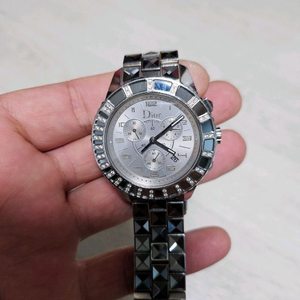 정품 디올 다이아 크리스탈 베젤 시계38mm