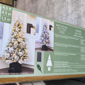 4.5피트 LED 조명 인조 크리스마스 트리