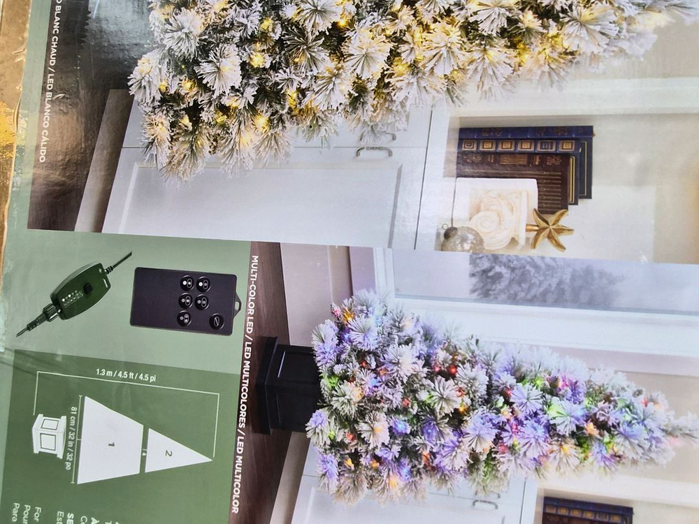 4.5피트 LED 조명 인조 크리스마스 트리--1