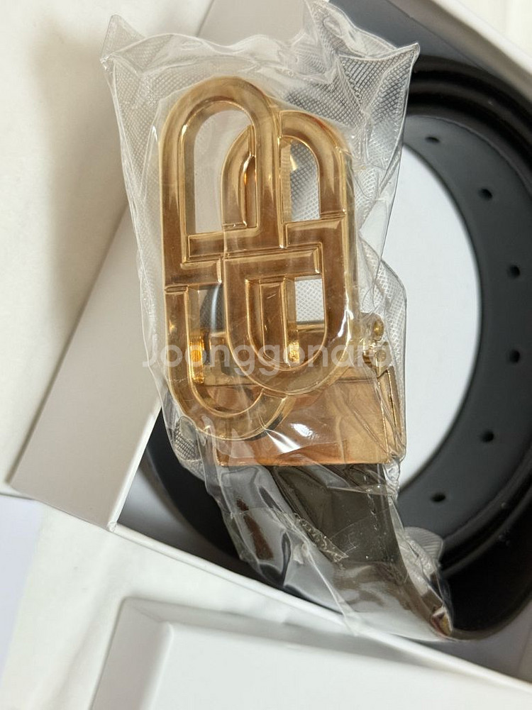 발렌시아가 BB 로고 벨트--2