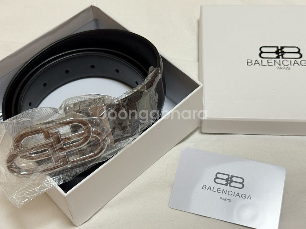 발렌시아가 BB 로고 벨트 새제품--2