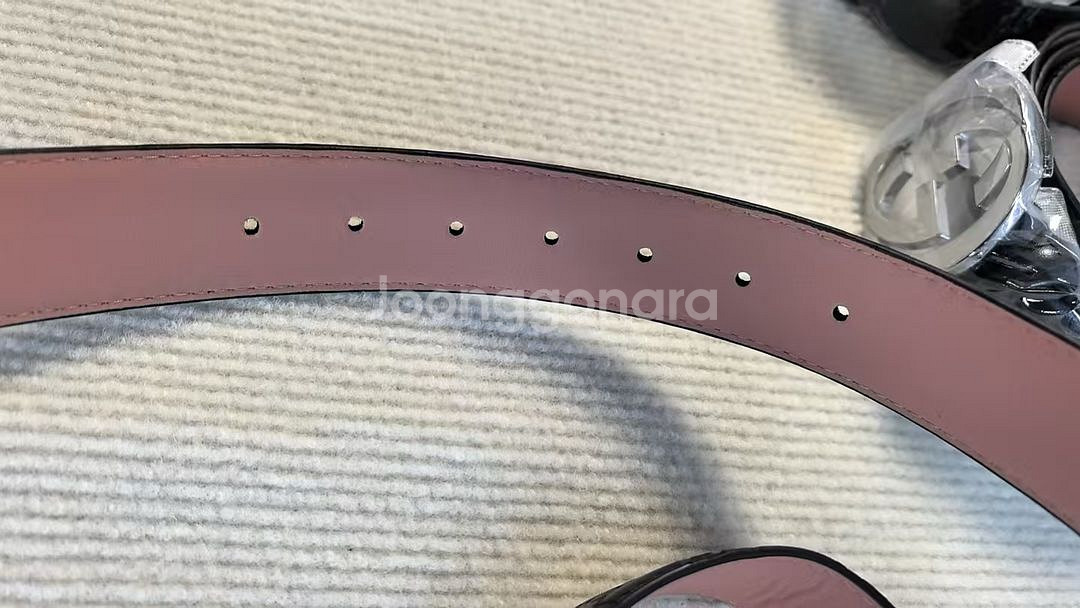 구찌 GG 인터로킹 G 버클 벨트--4