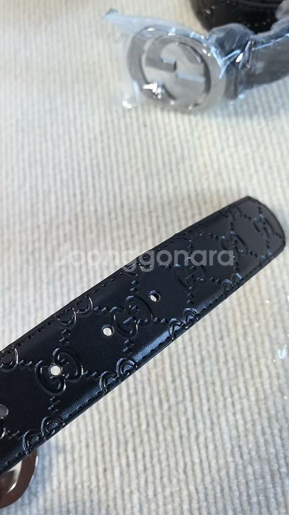 구찌 GG 인터로킹 G 버클 벨트--1