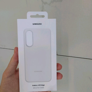 갤럭시 S25 엣지 실리콘 케이스 삼성 정품 화이트