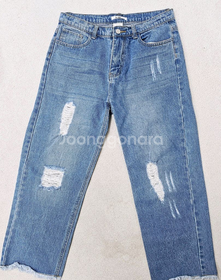 LAP 청바지 찢청 와이드데님--4